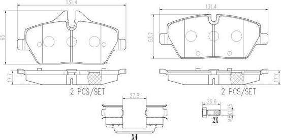 Brembo P06067N - Kit pastiglie freno, Freno a disco autozon.pro