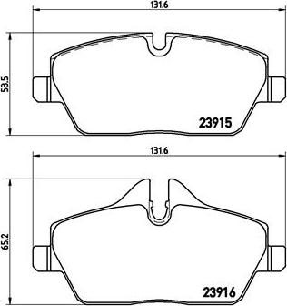 Brembo P 06 067 - Kit pastiglie freno, Freno a disco autozon.pro