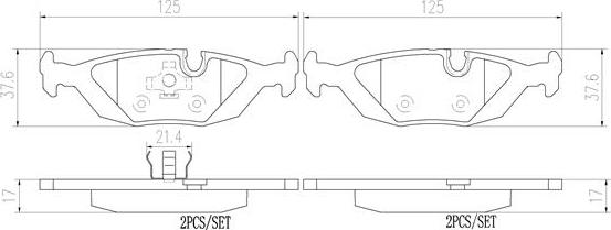 Brembo P06009N - Kit pastiglie freno, Freno a disco autozon.pro