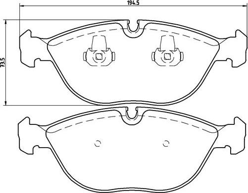 Brembo P 06 019 - Kit pastiglie freno, Freno a disco autozon.pro