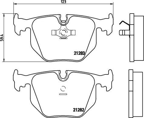 Brembo P 06 016 - Kit pastiglie freno, Freno a disco autozon.pro