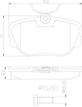 Brembo P06010N - Kit pastiglie freno, Freno a disco autozon.pro