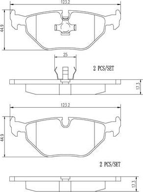 Brembo P06011N - Kit pastiglie freno, Freno a disco autozon.pro