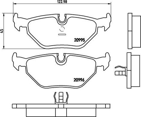 Brembo P 06 011 - Kit pastiglie freno, Freno a disco autozon.pro