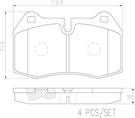 Brembo P06018N - Kit pastiglie freno, Freno a disco autozon.pro