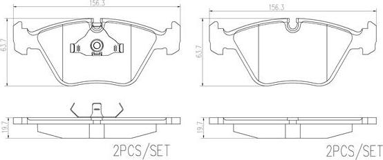 Brembo P06012N - Kit pastiglie freno, Freno a disco autozon.pro