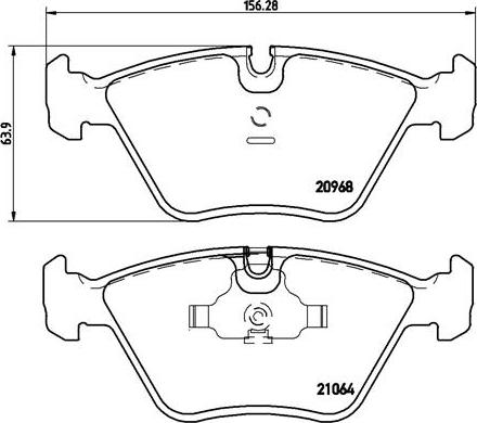 Brembo P 06 012 - Kit pastiglie freno, Freno a disco autozon.pro