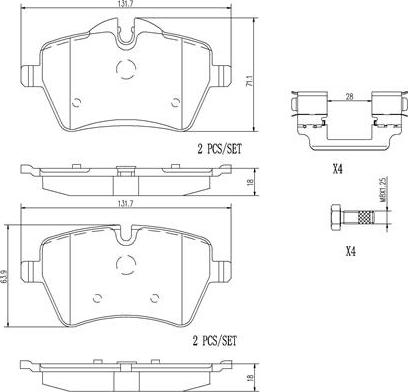 Brembo P06086N - Kit pastiglie freno, Freno a disco autozon.pro