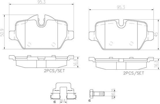 Brembo P06080N - Kit pastiglie freno, Freno a disco autozon.pro