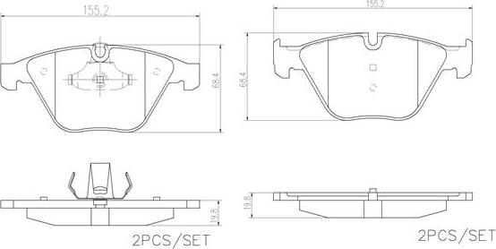 Brembo P06081N - Kit pastiglie freno, Freno a disco autozon.pro