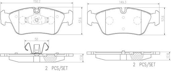 Brembo P06035N - Kit pastiglie freno, Freno a disco autozon.pro