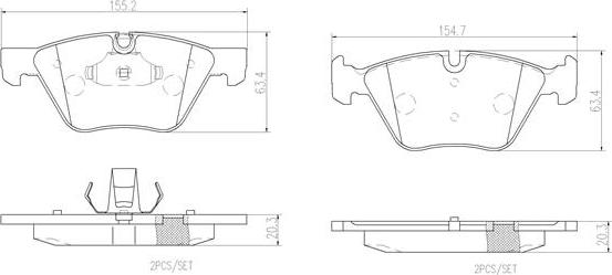 Brembo P06036N - Kit pastiglie freno, Freno a disco autozon.pro