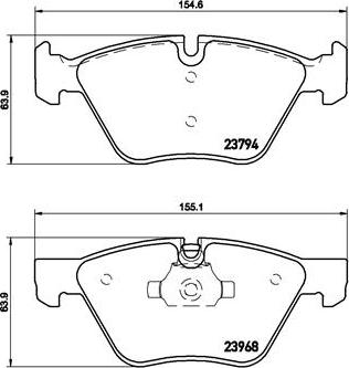 Brembo P 06 036X - Kit pastiglie freno, Freno a disco autozon.pro