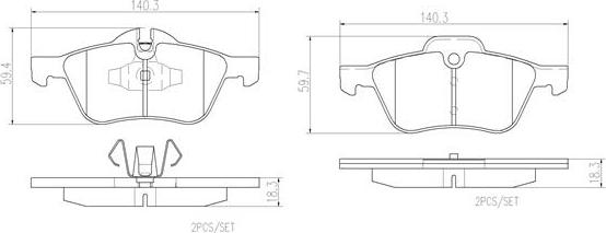 Brembo P06030N - Kit pastiglie freno, Freno a disco autozon.pro