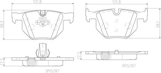 Brembo P06033N - Kit pastiglie freno, Freno a disco autozon.pro