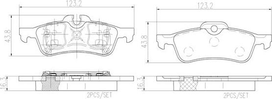 Brembo P06032N - Kit pastiglie freno, Freno a disco autozon.pro