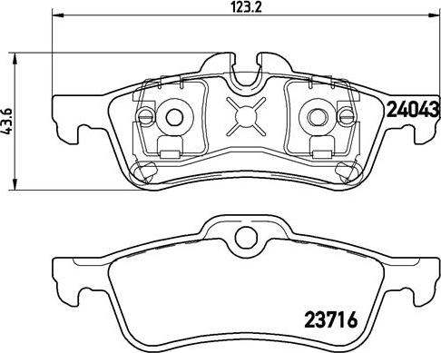 Brembo P 06 032 - Kit pastiglie freno, Freno a disco autozon.pro