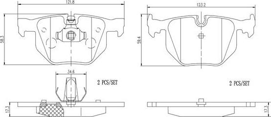 Brembo P06029N - Kit pastiglie freno, Freno a disco autozon.pro