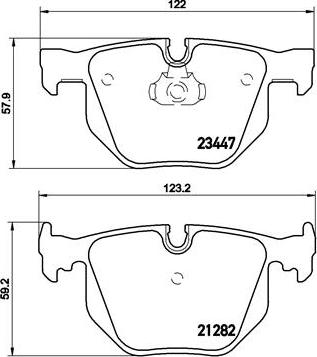 Brembo P 06 029 - Kit pastiglie freno, Freno a disco autozon.pro