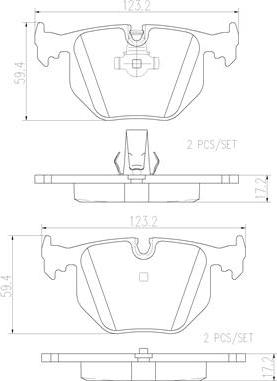 Brembo P06020N - Kit pastiglie freno, Freno a disco autozon.pro