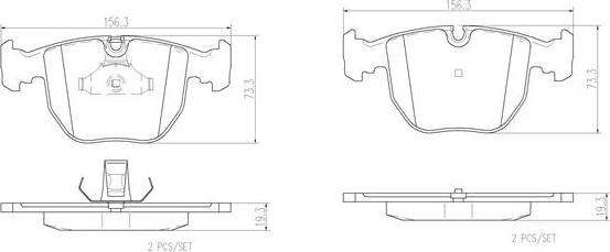 Brembo P06021N - Kit pastiglie freno, Freno a disco autozon.pro