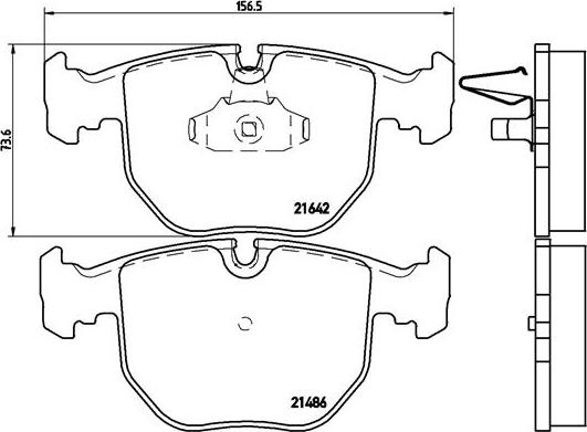 Brembo P 06 021 - Kit pastiglie freno, Freno a disco autozon.pro