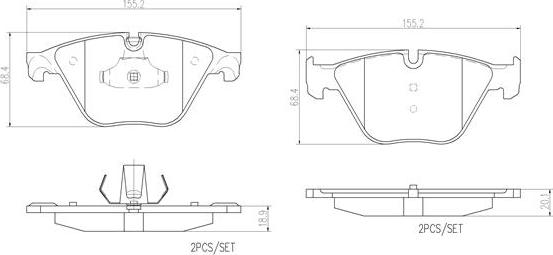 Brembo P06074N - Kit pastiglie freno, Freno a disco autozon.pro