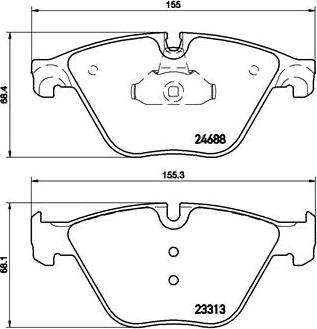 Brembo P 06 074 - Kit pastiglie freno, Freno a disco autozon.pro