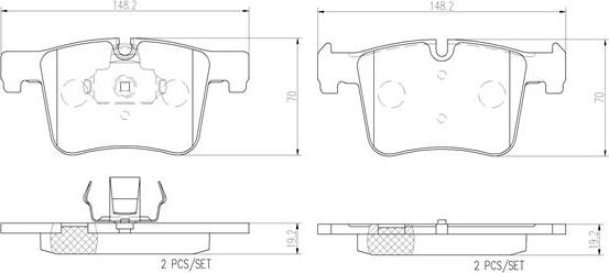 Brembo P06075N - Kit pastiglie freno, Freno a disco autozon.pro