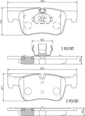 Brembo P06070N - Kit pastiglie freno, Freno a disco autozon.pro