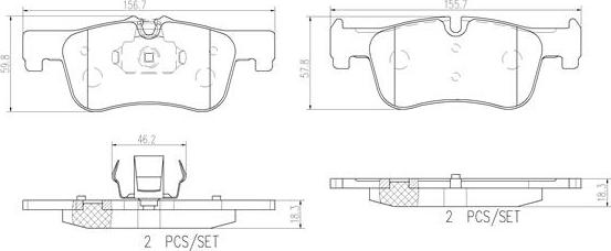 Brembo P06078N - Kit pastiglie freno, Freno a disco autozon.pro