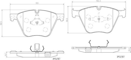 Brembo P06073N - Kit pastiglie freno, Freno a disco autozon.pro