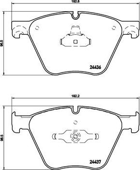 Brembo P 06 073 - Kit pastiglie freno, Freno a disco autozon.pro