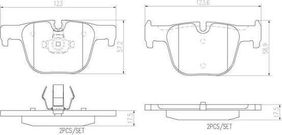 Brembo P06072N - Kit pastiglie freno, Freno a disco autozon.pro