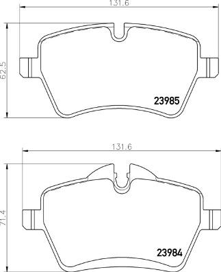 Brembo P 06 104 - Kit pastiglie freno, Freno a disco autozon.pro