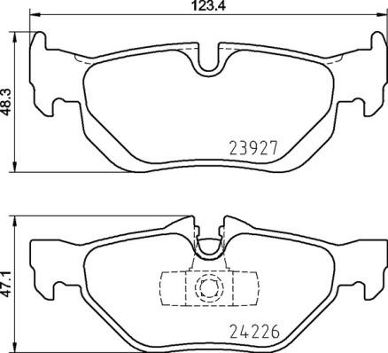 Brembo P 06 105 - Kit pastiglie freno, Freno a disco autozon.pro