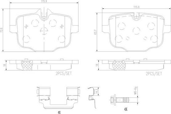 Brembo P06101N - Kit pastiglie freno, Freno a disco autozon.pro