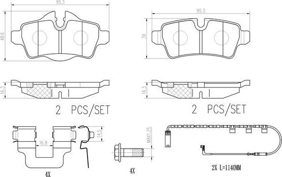 Brembo P06103N - Kit pastiglie freno, Freno a disco autozon.pro