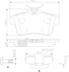 Brembo P06102N - Kit pastiglie freno, Freno a disco autozon.pro