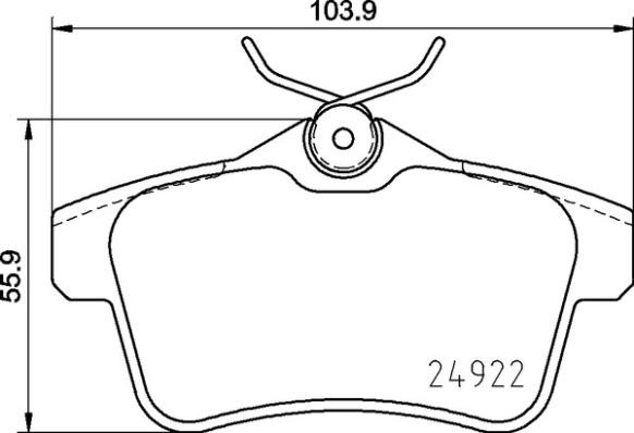 Brembo P 06 102 - Kit pastiglie freno, Freno a disco autozon.pro