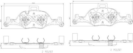 Brembo P06107N - Kit pastiglie freno, Freno a disco autozon.pro