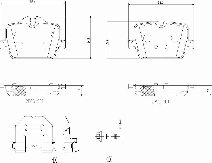 Brembo P06114N - Kit pastiglie freno, Freno a disco autozon.pro