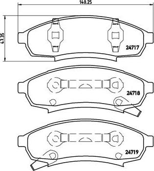 Brembo P 07 003 - Kit pastiglie freno, Freno a disco autozon.pro