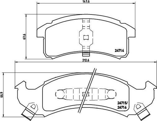 Brembo P 07 002 - Kit pastiglie freno, Freno a disco autozon.pro