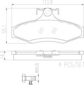 Brembo P15005N - Kit pastiglie freno, Freno a disco autozon.pro