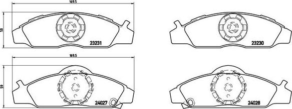 Brembo P 15 008 - Kit pastiglie freno, Freno a disco autozon.pro