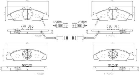 Brembo P15003N - Kit pastiglie freno, Freno a disco autozon.pro