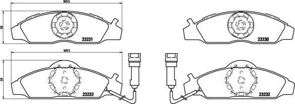 Brembo P 15 003 - Kit pastiglie freno, Freno a disco autozon.pro