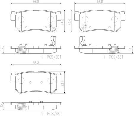 Brembo P15010N - Kit pastiglie freno, Freno a disco autozon.pro