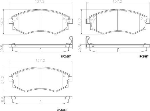 Brembo P15011N - Kit pastiglie freno, Freno a disco autozon.pro